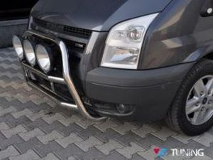 Кенгурятник высокий FORD Transit (06-14) - под фары 2