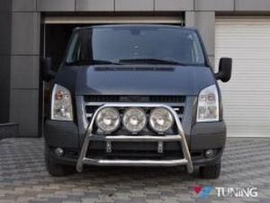Кенгурятник высокий FORD Transit (06-14) - под фары 3