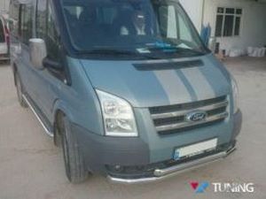 Защита переднего бампера FORD Transit (2006+) труба двойная 3 3