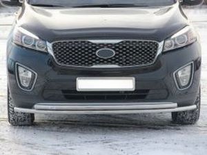Защита передняя Kia Sorento III (UM; 16-20) - труба двойная