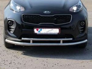 Защита передняя Kia Sportage IV (QL; 16-21) - труба двойная