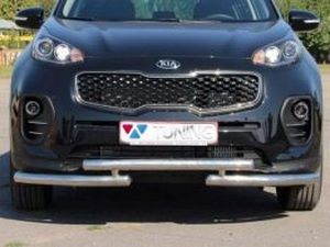 Защита передняя Kia Sportage IV (QL; 16-21) - труба тройная