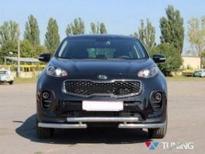 Защита передняя KIA Sportage IV (труба тройная) 2 2