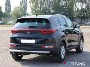 Защита задняя KIA Sportage IV (труба прямая) 4 4