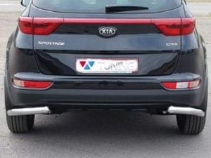 Защита задняя Kia Sportage IV (QL; 16-21) - трубки одинарные на углы