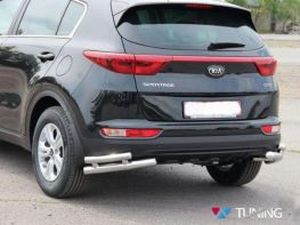 Защита задняя KIA Sportage IV (трубки двойные на углы) 3 3