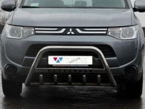 Кенгурятник Mitsubishi Outlander III (13-21) - с надписью