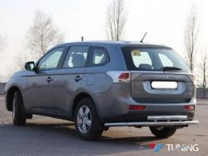 Защита задняя MITSUBISHI Outlander III (2013-) - труба двойная 4 4