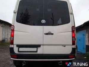 Защита заднего бампера VW Crafter (2006-) труба прямая 2