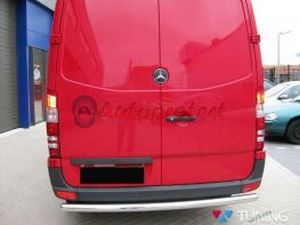 Защита заднего бампера VW Crafter (2006-) труба прямая 3