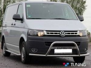 Кенгурятник с усами VW T5+ (2010-2015) рестйлинг - фото #2 2