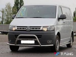 Кенгурятник с усами VW T5+ (2010-2015) рестйлинг - фото #4 4