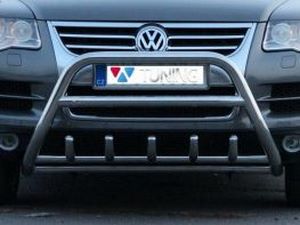 Кенгурятник VW Touareg I (7L; 02-10) - с грилем