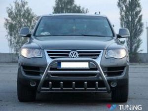 Кенгурятник VW Touareg I (2002-2010) с грилем 2