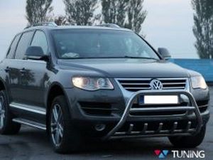 Кенгурятник VW Touareg I (2002-2010) с грилем 3