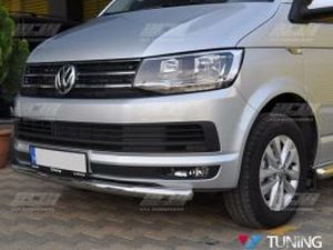 VW T6 (2015-) - одинарная труба переднего бампера 4 4