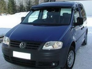 Козырёк лобового стекла VW Caddy III (2004+) - тёмный глянец на раме 1 1