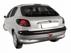 Ліхтарі задні Peugeot 206 (98+) Hatchback - LED (чорні) 4