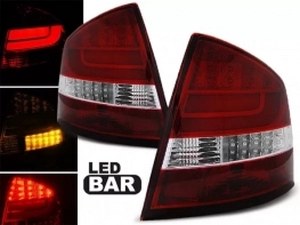 Ліхтарі задні Skoda Octavia II A5 (04-12) LTB - LED BAR червоно-білі 1