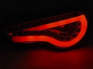 Фонари задние Toyota GT86 (12-16) - LED BAR с динамическими поворотами (хром) 2