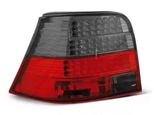 Фонари задние VW Golf IV (97-03) Hatchback - c LED поворотами красно-дымчатые 2