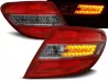 Ліхтарі задні Mercedes C W204 (07-10) Sedan - червоно-димчасті 1