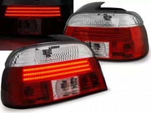 Ліхтарі задні BMW E39 (95-00) Sedan - LED BAR (червоно-білі)