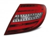 Задні ліхтарі Mercedes C W204 (07-10) Sedan - червоно-білі LED BAR (v2) 2