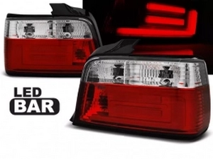 Ліхтарі задні BMW E36 (90-00) Sedan - Led Bar червоно-білі 1