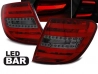 Ліхтарі задні Mercedes W204 (07-10) Універсал - LED BAR червоно-димчасті 1