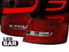 Ліхтарі задні Audi A6 C6 (04-08) Sedan - Led Bar червоно-білі 1