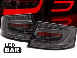 Ліхтарі задні Audi A6 C6 (04-08) Sedan - Led Bar димчасті 1