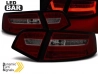 Ліхтарі задні Audi A6 C6 (09-11) Sedan рестайлінг - LED BAR з динамічними поворотами (червоно-димчасті) 1