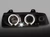 Фари чорні BMW E36 (90-00) Універсал - ангельські очі (Sonar) 2