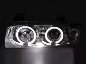 Фары хром BMW E36 (90-00) Coupe - ангельские глазки (Sonar) 2