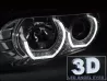 Фари хром BMW E39 (95-04) - 3D ангельські очі (LED повороти) 2