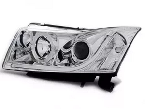 Фари Chevrolet Cruze J300 (09-12) - ангельські очі Tube Lights хром 2