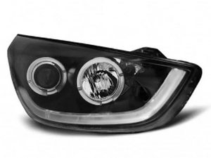 Фари Hyundai ix35 (10-13) - Tube Light ангельські очі чорні 3