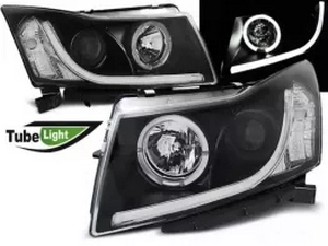 Фари Chevrolet Cruze J300 (09-12) - ангельські очі Tube Lights чорні 1