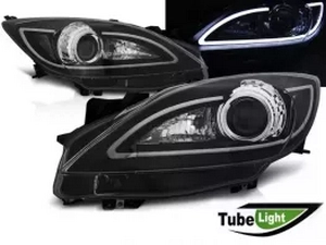 Фари Mazda 3 II (BL; 09-13) - Tube light чорні 1