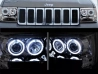 Фари Jeep Grand Cherokee ZJ (93-98) - ангельські очі хром 2