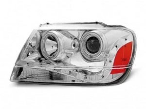 Фары Jeep Grand Cherokee WJ (99-04) - Daylight + CCFL хром 2