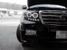Фари Toyota LC J200 (07-12) - ангельські очі чорні 7