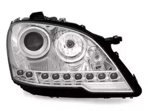 Фари Mercedes M W164 ML (08-11) рестайлінг - LED хром 2