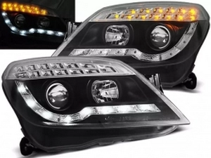 Фари чорні Opel Astra H (04-14) - Daylight з LED поворотами 1