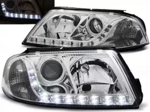 Фары VW Passat B5 3BG (01-05) рестайлинг - H7 Daylight хром (Depo)