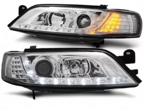 Фари хром Opel Vectra B (95-98) - Daylight з LED поворотами