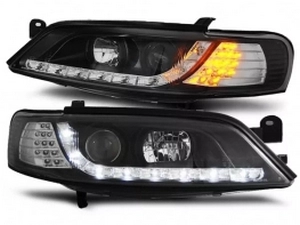 Фари чорні Opel Vectra B (95-98) - Daylight з LED поворотами