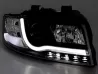 Фари Audi A4 B6 (00-04) - LED Tube Lights чорні 2
