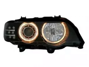 Фари чорні BMW X5 E53 (00-03) - LED ангельські очі D2S 3